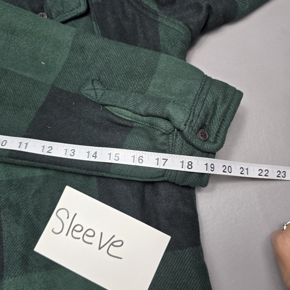 Berkley Jensen Men's green and black plaid sherpa button jacket size XL - Picture 7 of 11